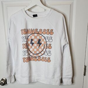 Boutique printed Tennessee Volunteers White Sweatshirt Small (4-6)